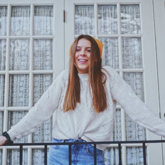 Soft Chenille Beach Sweater Pom Accent Color Cream - Picture 7 of 11